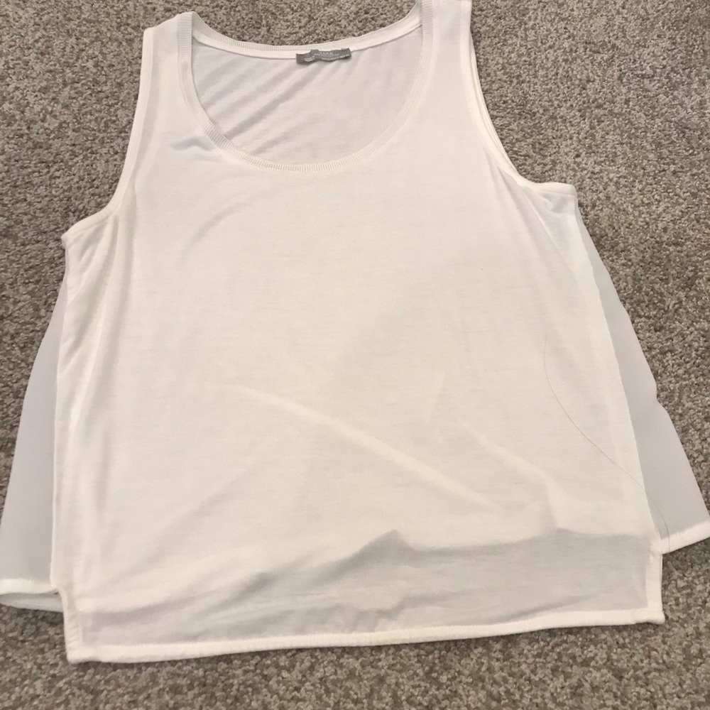 Creme colored tank top from Zara